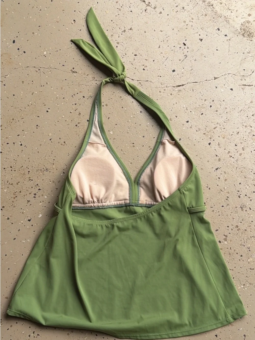 Motherhood Maternity Two Piece Tankini Olive Green Bathing Suit Small - Picture 6 of 7